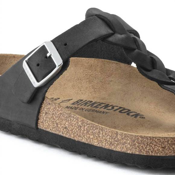 NEW BIRKENSTOCK gizeh braided sandals in black - Picture 5 of 9